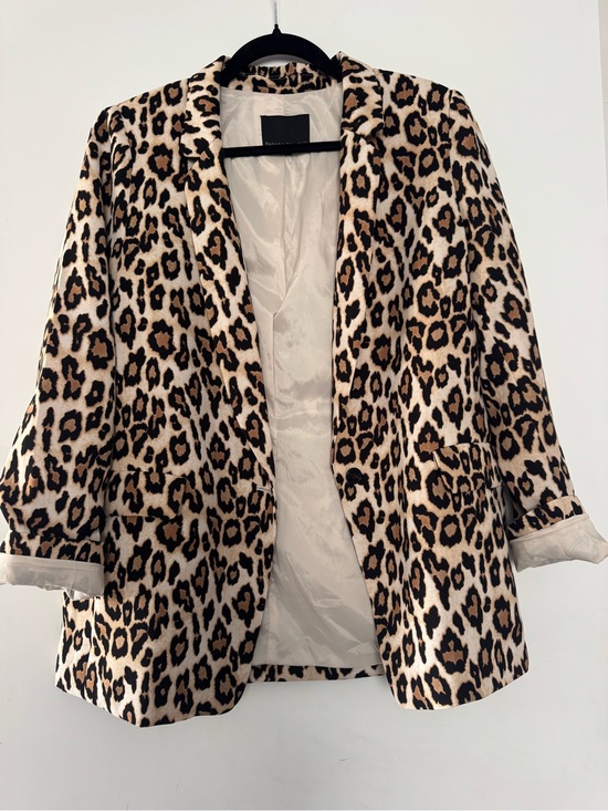 Express Jackets & Blazers - Express Leopard Print Blazer in Tan Black Cream